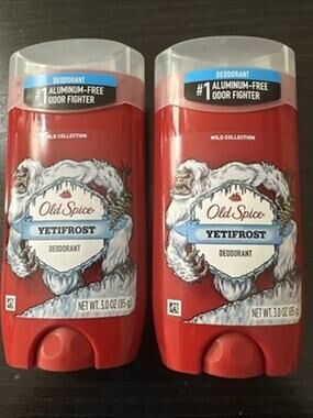 (2) Old Spice Yetifrost Deodorant Aluminum Free - Discontinued